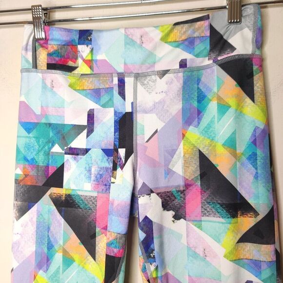 Athleta Girl High Rise Chit Chat Capri Tight Multicolor Geometric - Picture 7 of 11